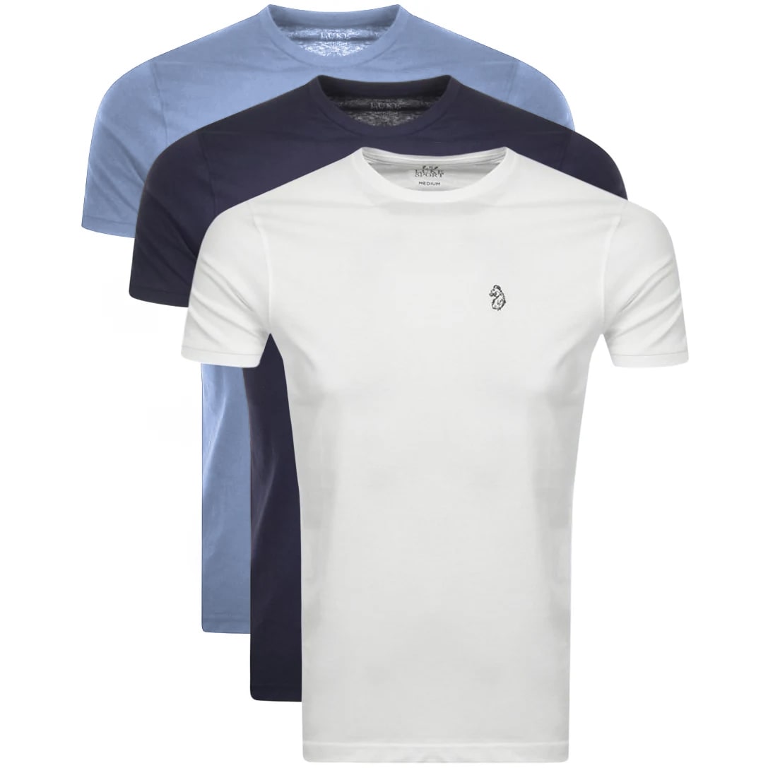 Alternative Image for ProductLuke 1977 Johnny 3 Pack T Shirt Blue1